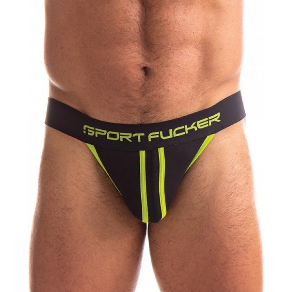 Sport Fucker Jersey Jock - S Black/green - Mens Underwear