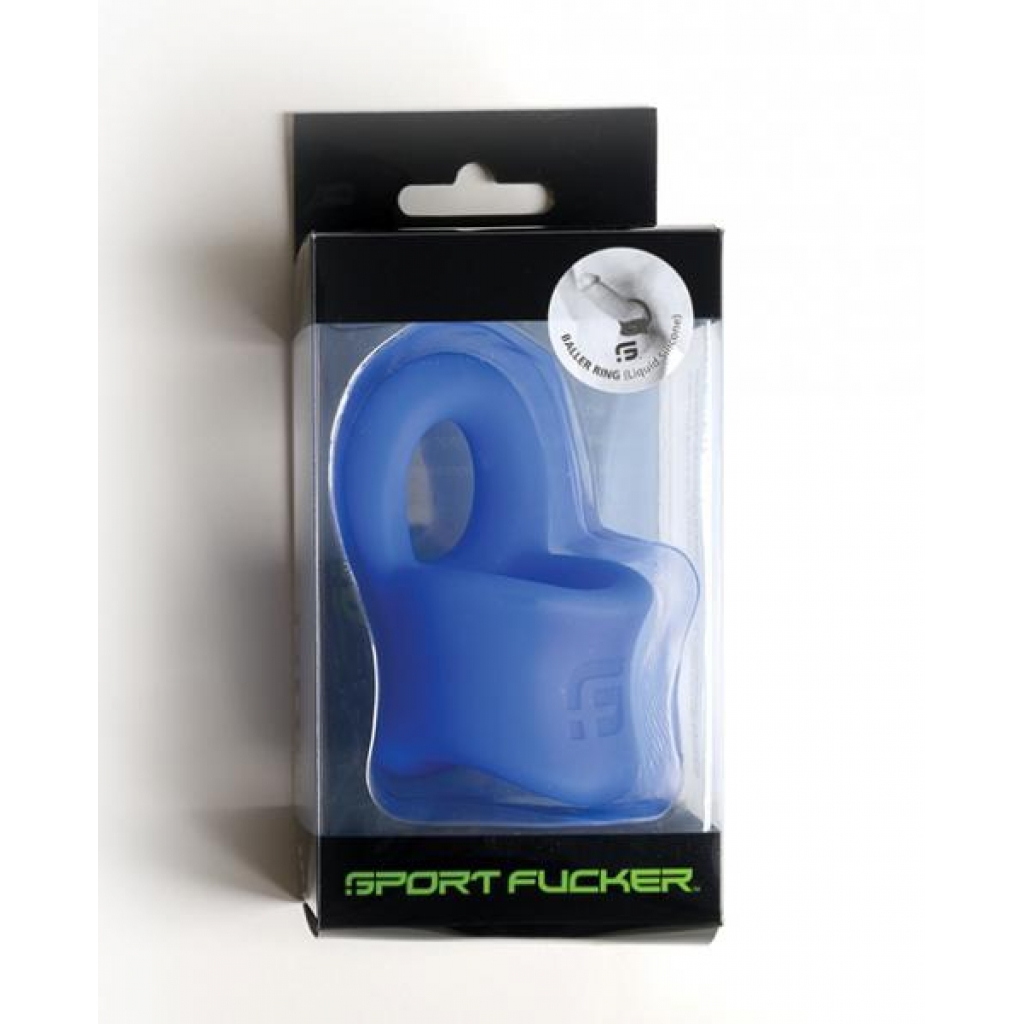 Sport Fucker Silicone Baller Ring - Blue - Babydolls & Slips