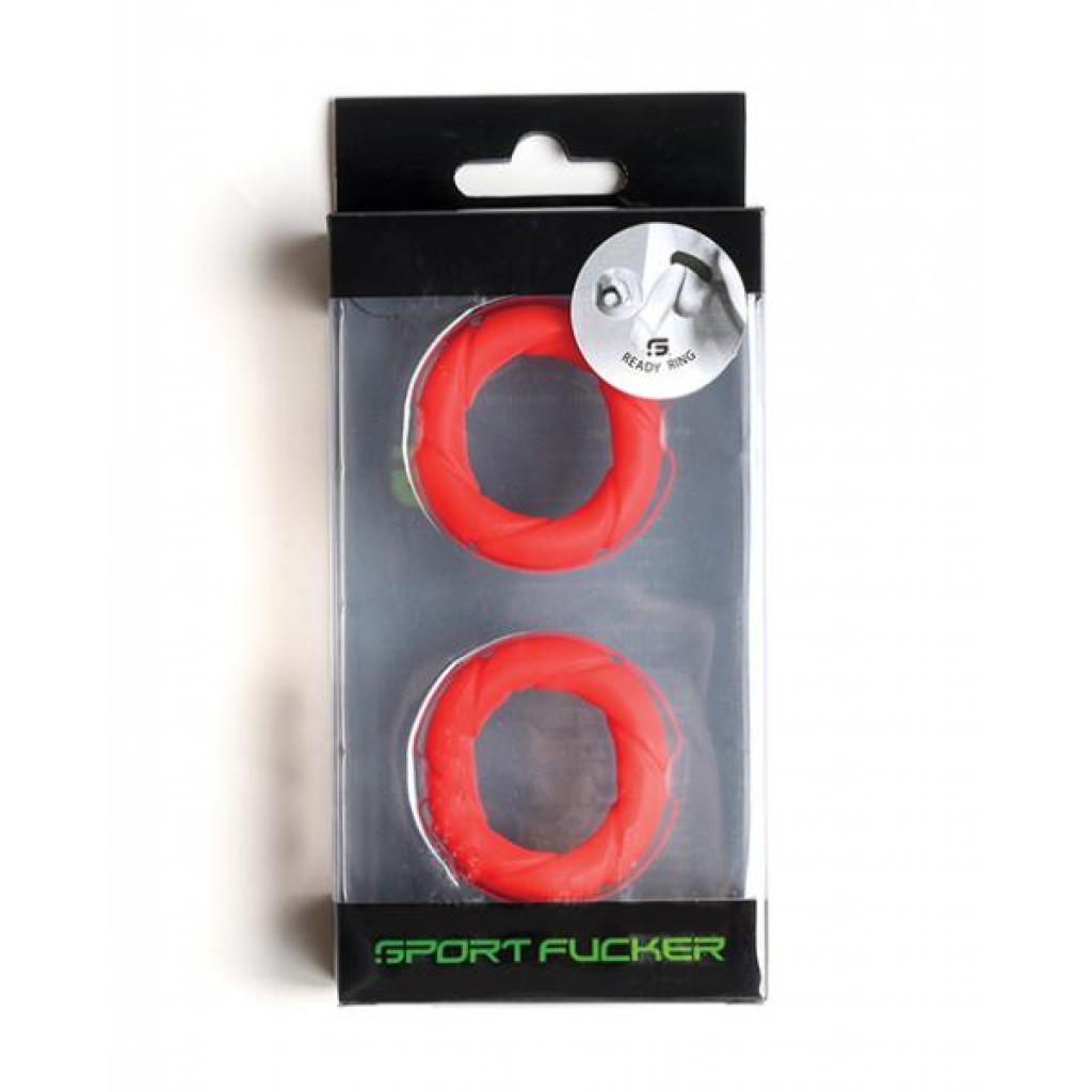 Sport Fucker Ready Rings - Red - Classic Penis Rings