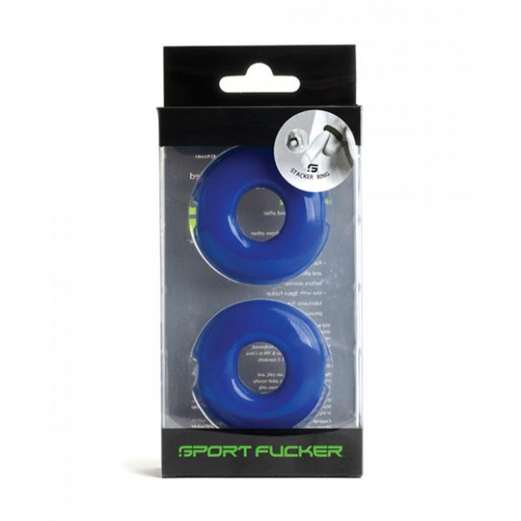 Sport Fucker Stacker Rings - Blue - Classic Penis Rings