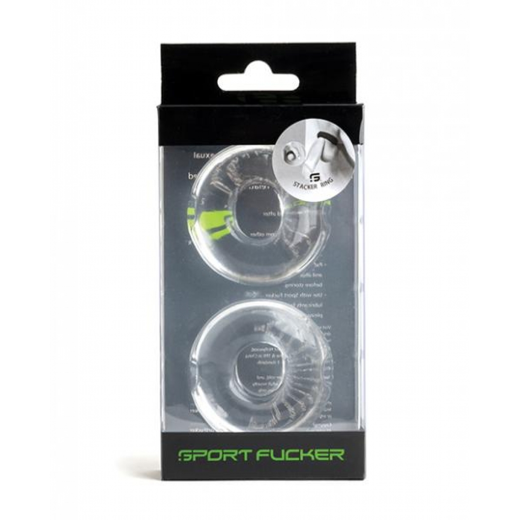 Sport Fucker Stacker Rings - Clear - Classic Penis Rings