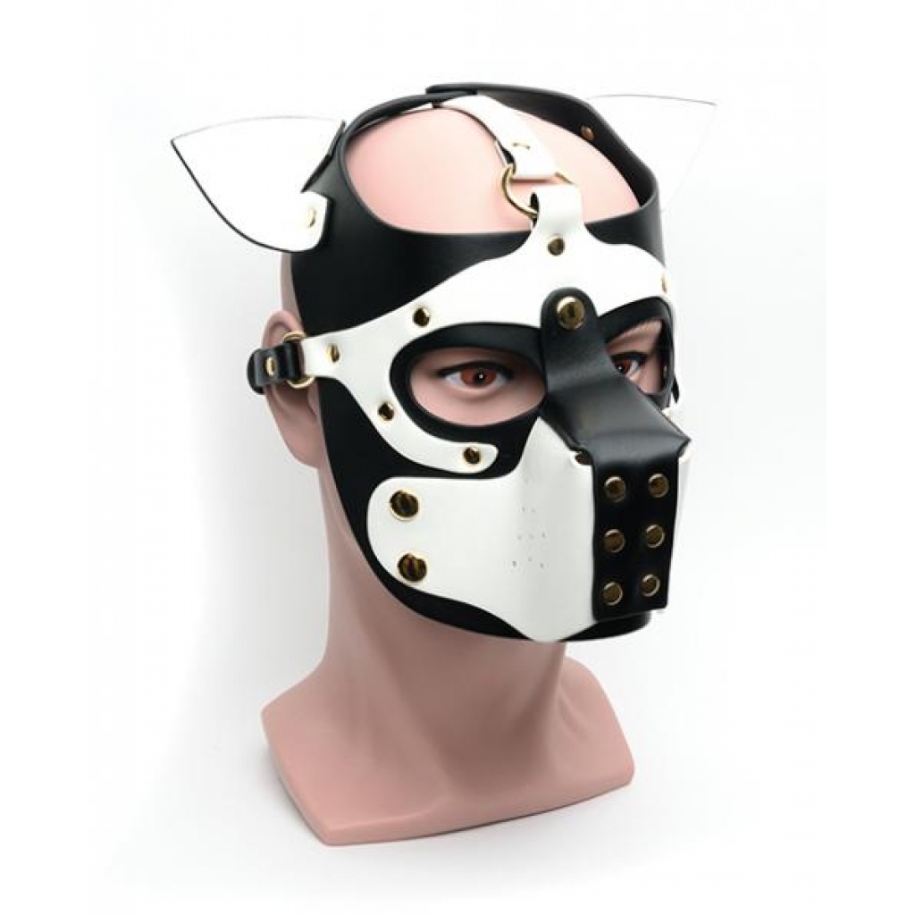 665 Bondage Pup Hood -  O/s Black/white - Hoods & Goggles