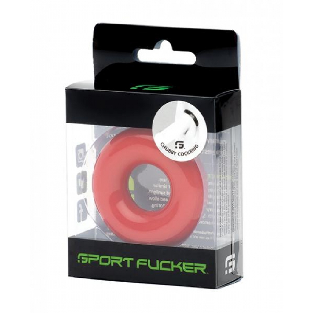 Sport Fucker Chubby Cockring - Red - Classic Penis Rings