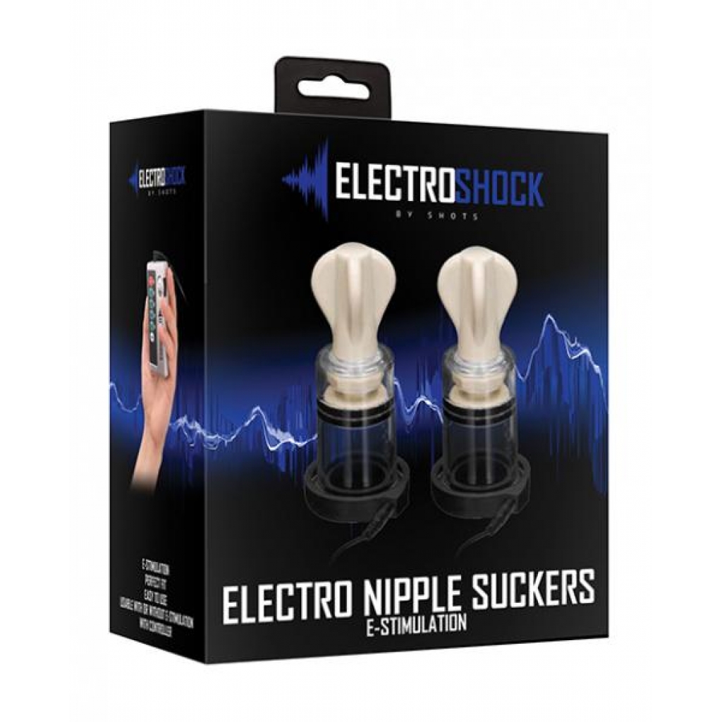 Shots Electroshock Nipple Suckers - Clear - Electrostimulation