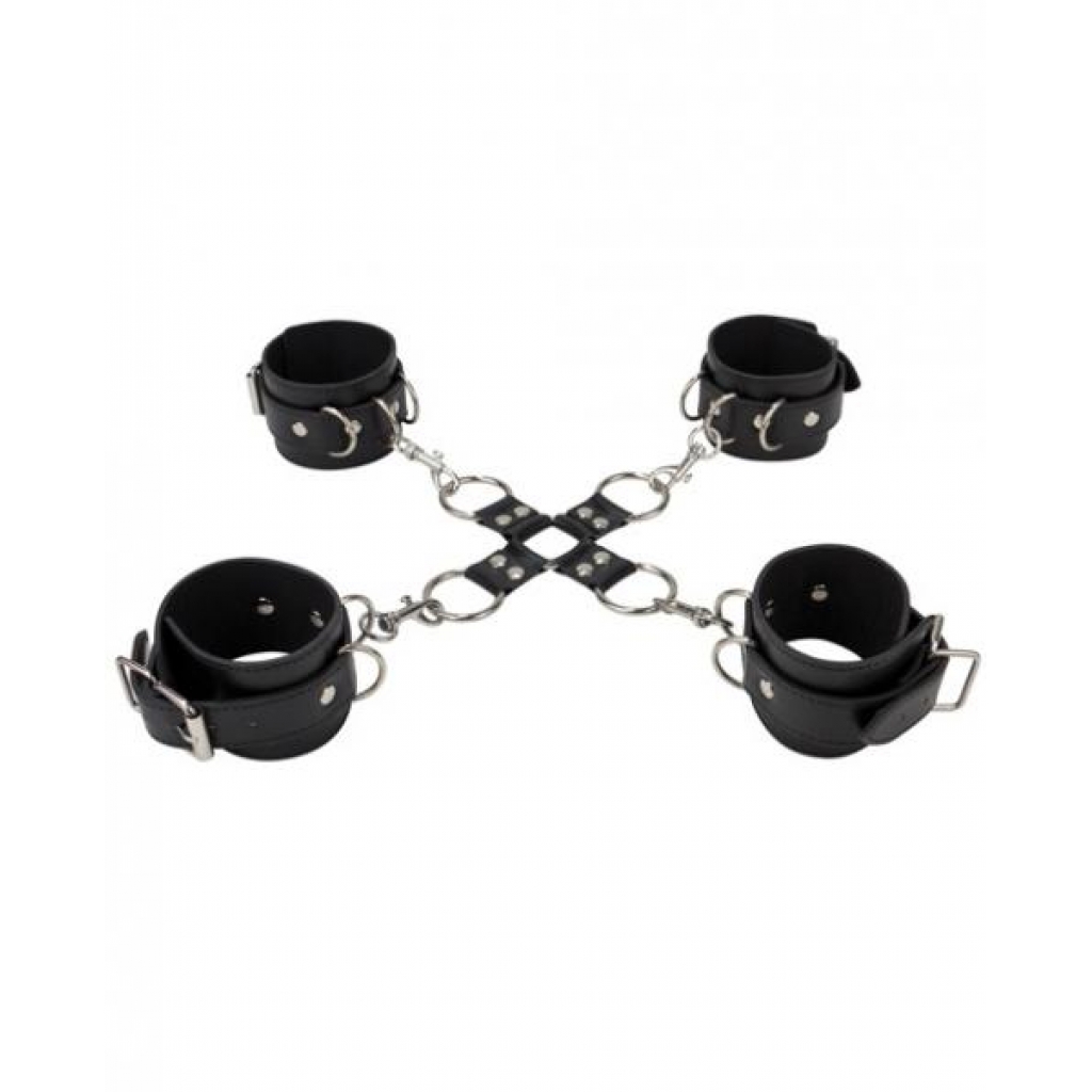 Ouch! Premium Leather Hand and Leg Cuffs