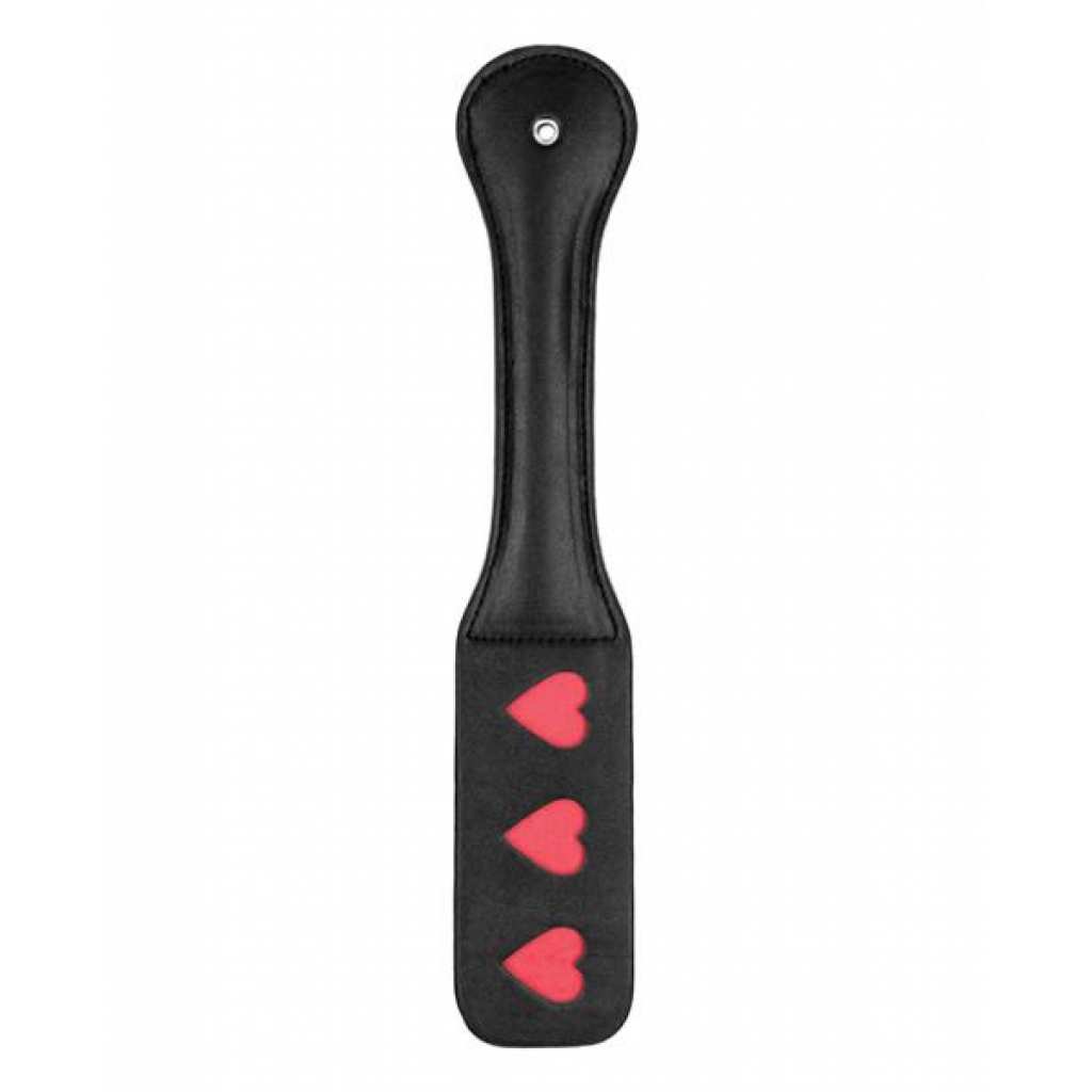 Ouch Hearts Impression Paddle Black - Paddles