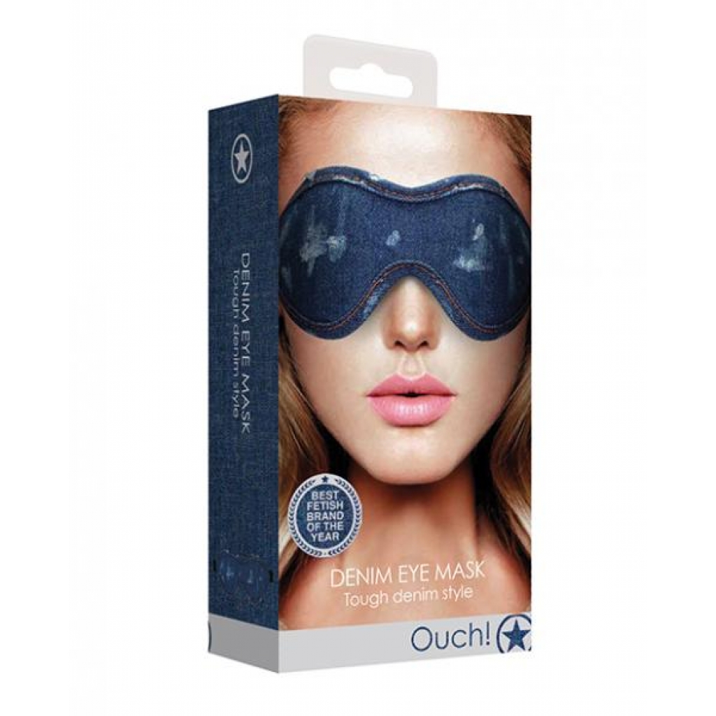 Shots Denim Eye Mask - Blue - Blindfolds