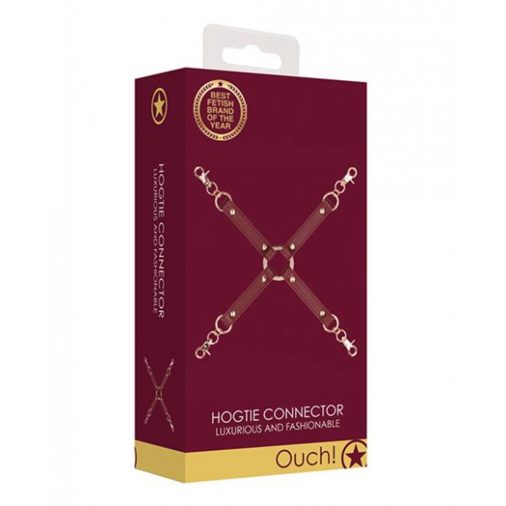 Shots Ouch Halo Hogtie Connector - Burgundy - Hogties