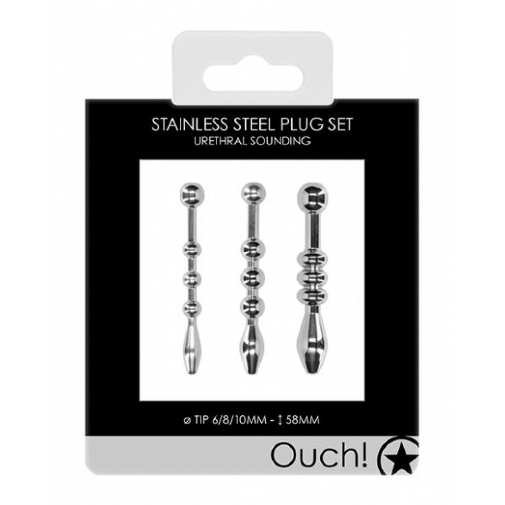 Shots Ouch Urethral Sounding Metal Plug Set - Medical Play