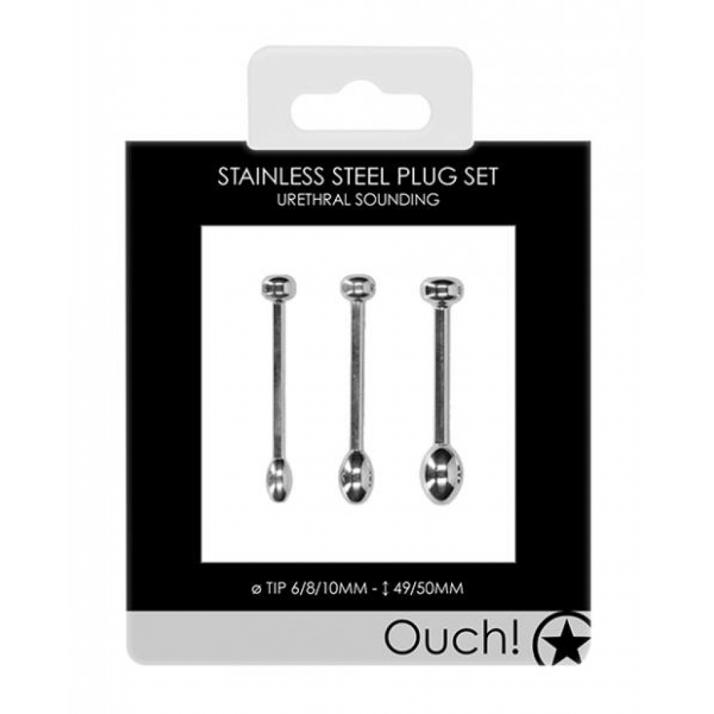 Shots Ouch Urethral Sounding Metal Plug Set - Medical Play