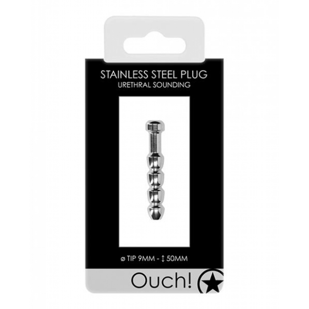 Shots Ouch 9mm Urethral Sounding Metal Plug - Medical Play