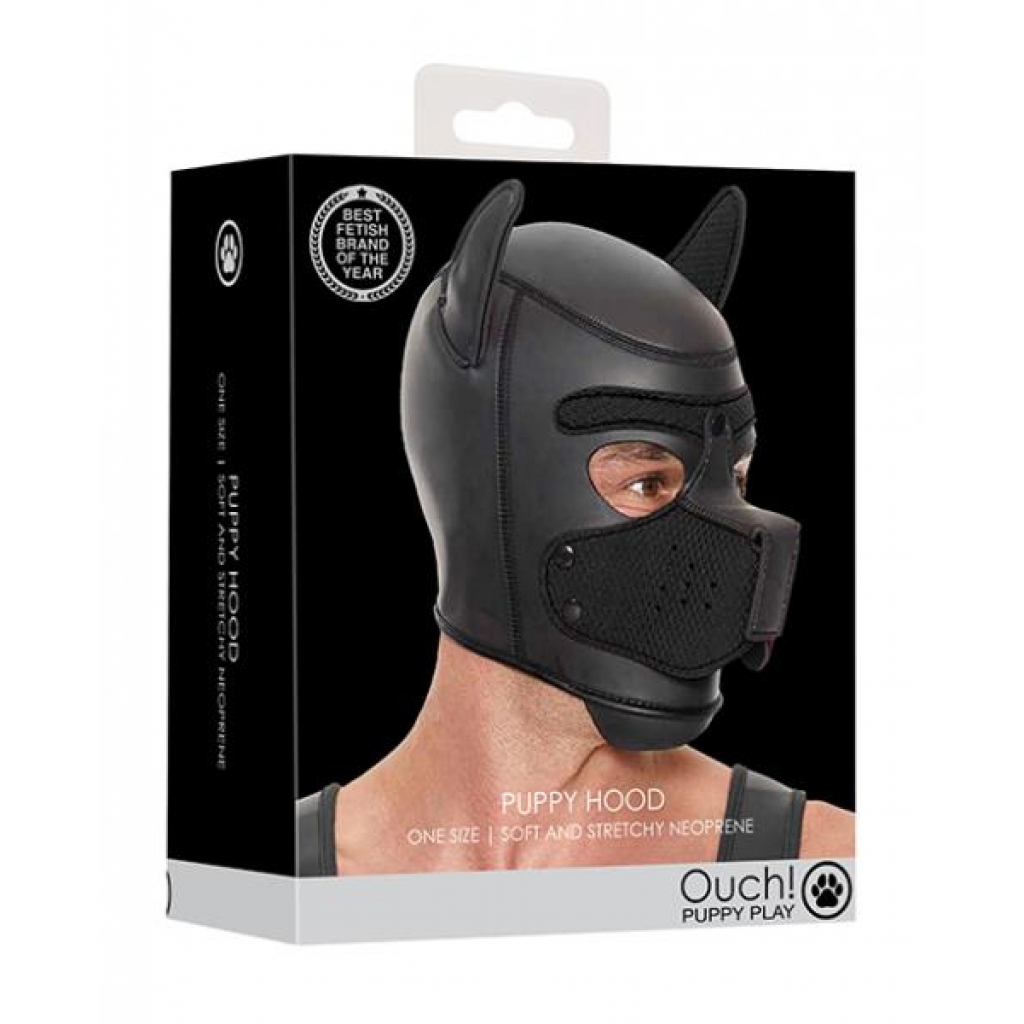 Shots Ouch Puppy Play Hood - Black