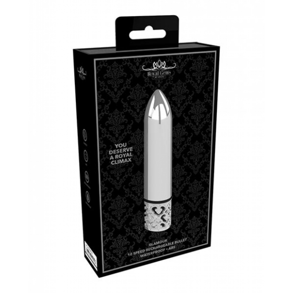 Shots Royal Gem Glamour Rechargeable Bullet - Silver