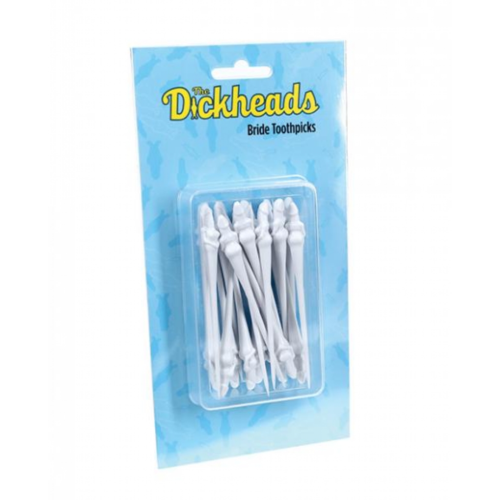 Shots The Dickheads Bride Toothpicks - White - Serving Ware