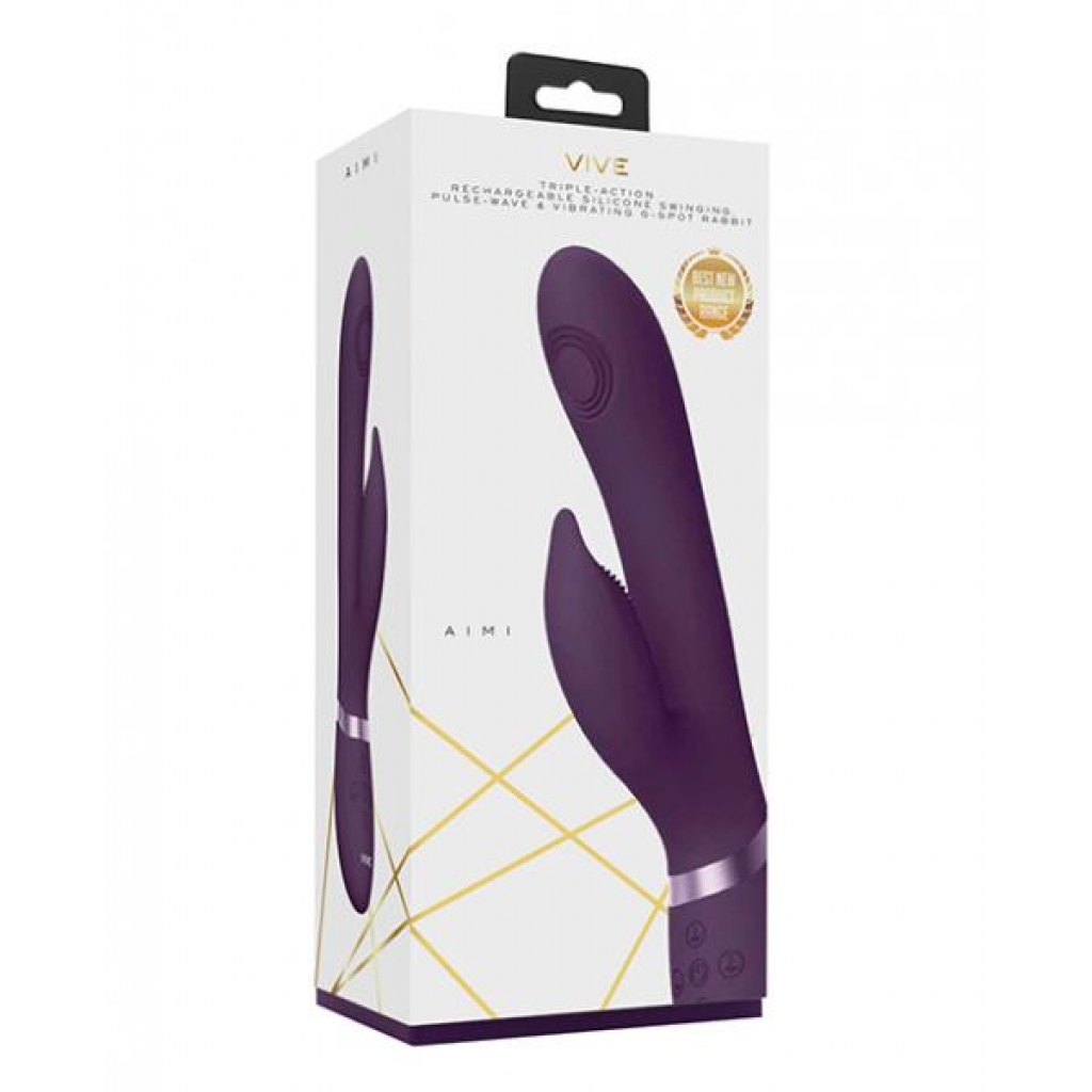 Shots Vive Aimi Pulse G-spot Rabbit- Purple - Rabbit Vibrators