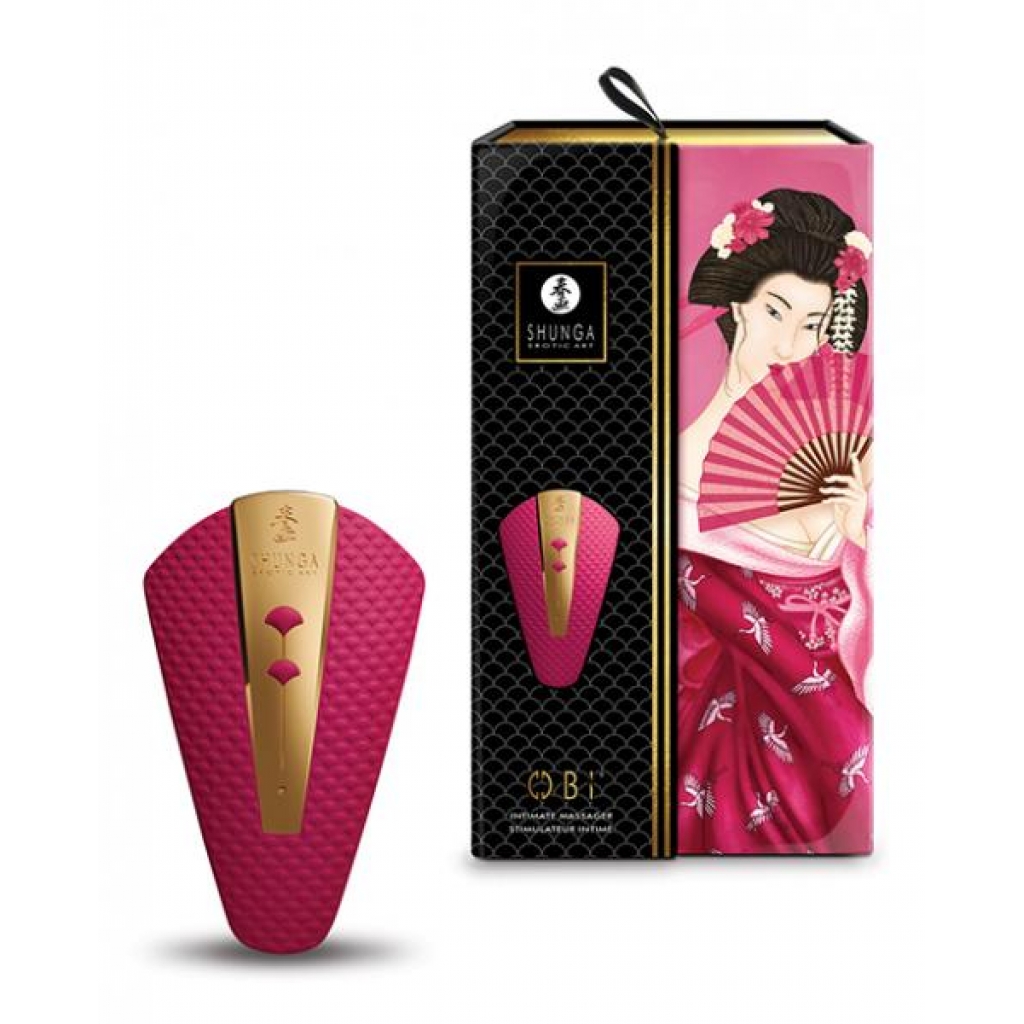 Shunga Obi Intimate Massager - Raspberry - Palm Size Massagers