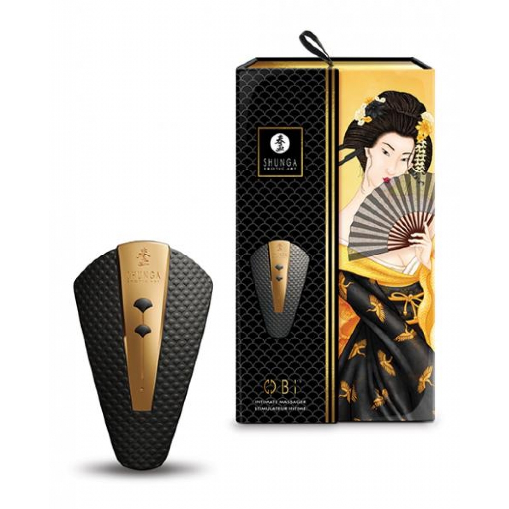 Shunga Obi Intimate Massager - Black - Palm Size Massagers