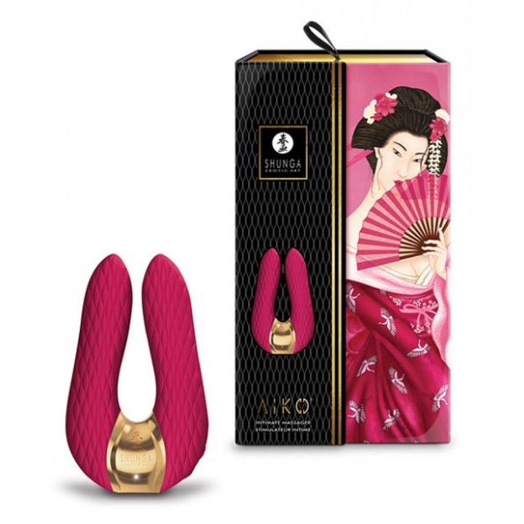 Shunga Aiko Intimate Massager - Raspberry - G-Spot Vibrators Clit Stimulators