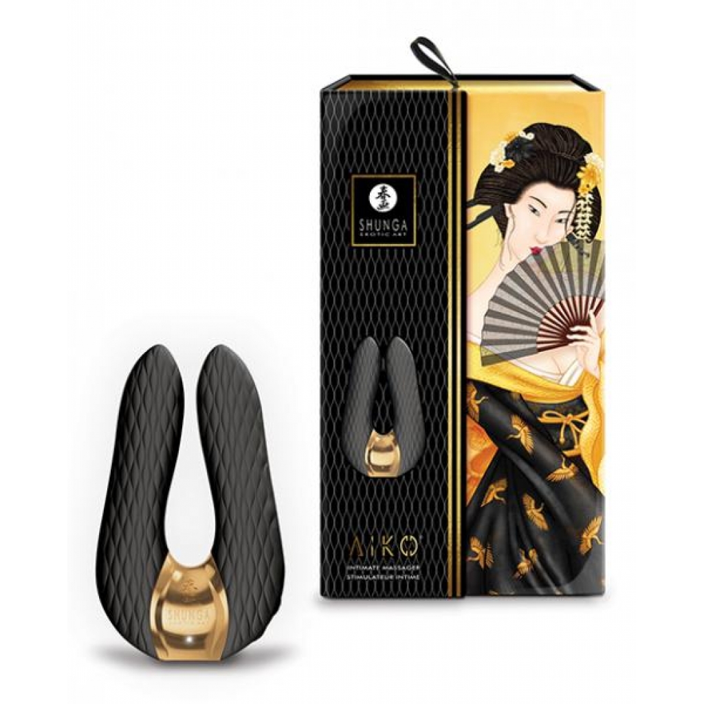 Shunga Aiko Intimate Massager - Black - Clit Cuddlers