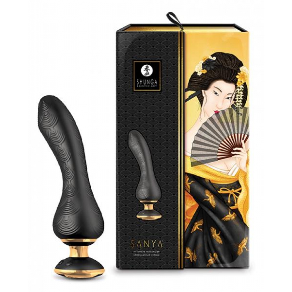 Shunga Sanya Intimate Massager - Black - Traditional