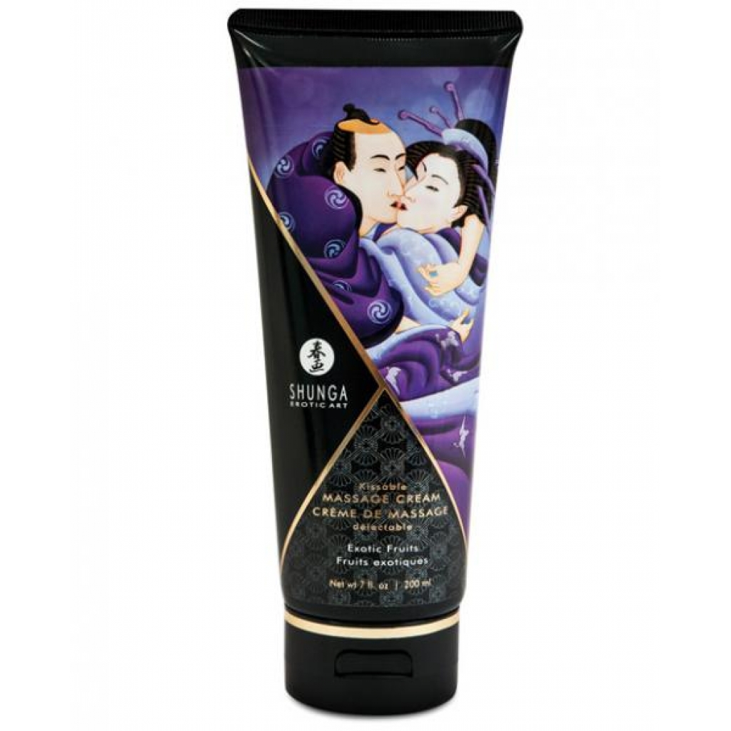 Shunga Kissable Massage Cream Exotic Fruits 7oz - Sensual Massage Oils & Lotions