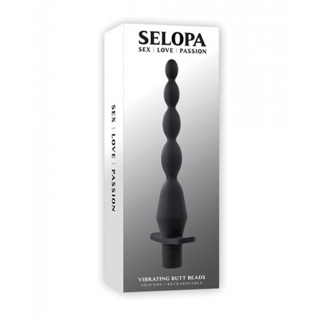 Selopa Vibrating Butt Beads - Black