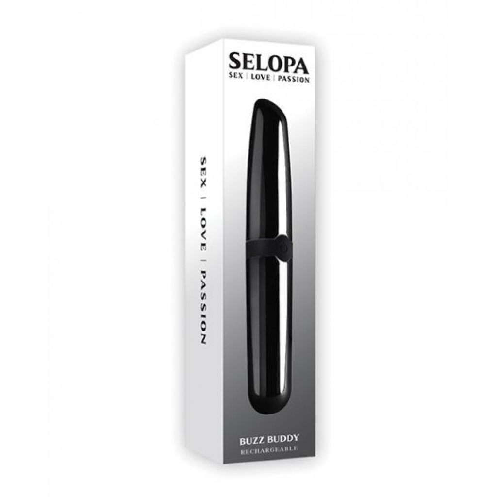 Selopa Buzz Buddy - Black Chrome - Bullet Vibrators