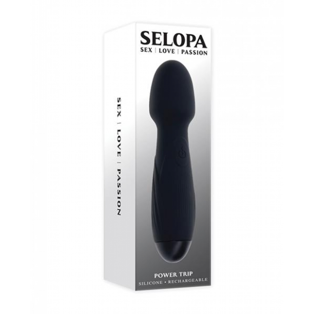 Selopa Power Trip Wand Vibrator - Black - Body Massagers