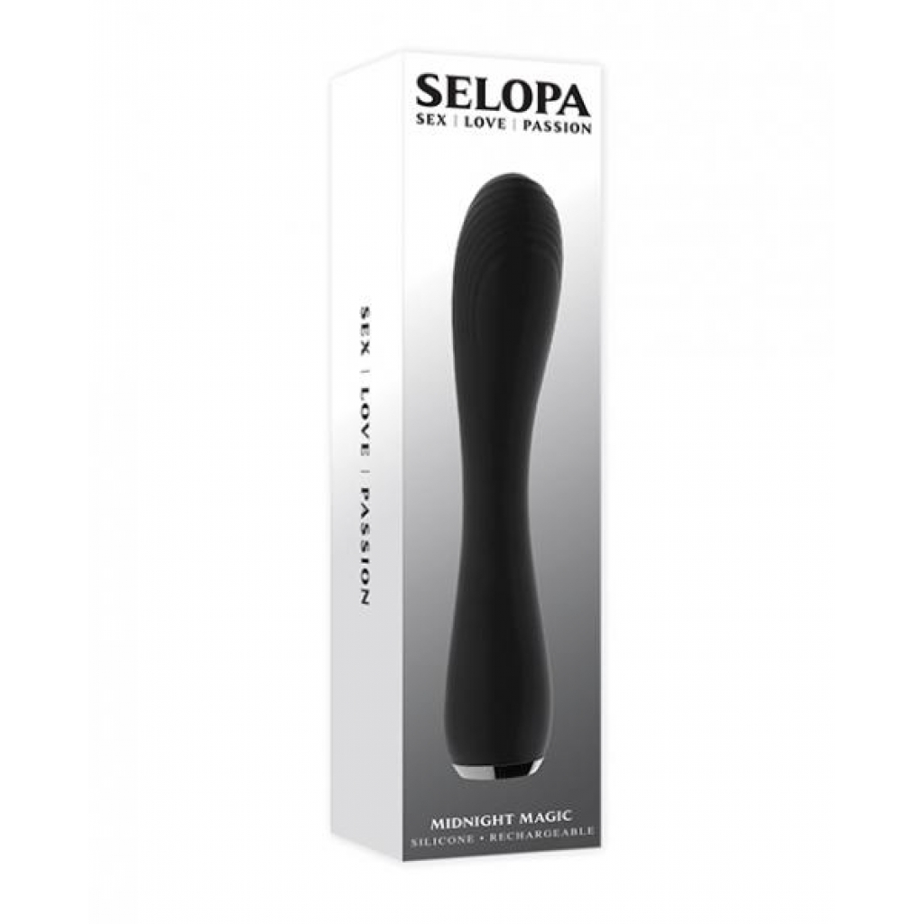 Selopa Midnight Magic Flexible Vibrator - Black - Traditional