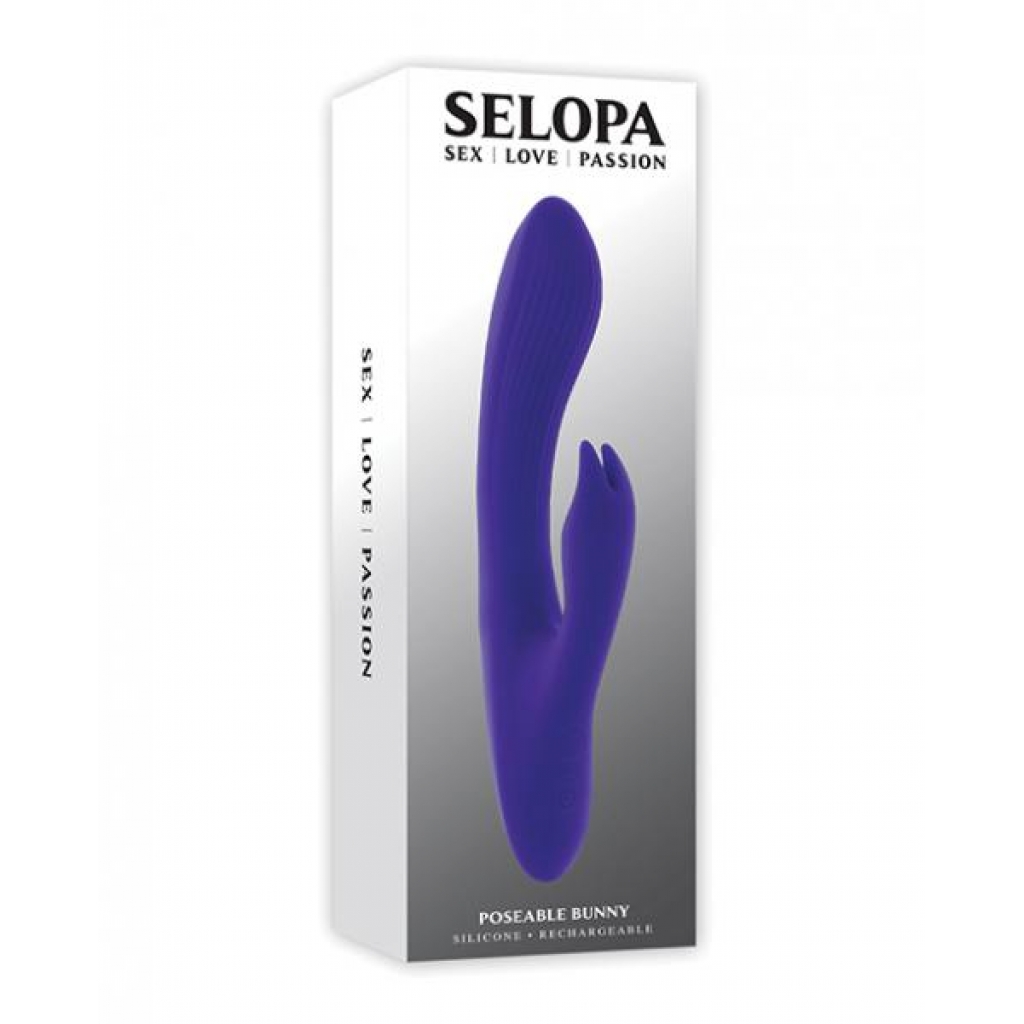 Selopa Poseable Bunny Rabbit Vibrator - Purple - Rabbit Vibrators