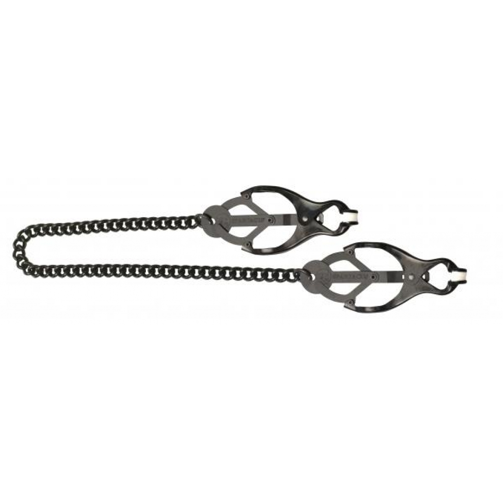 Black Butterfly Nipple Clamps With Chain - Nipple Clamps