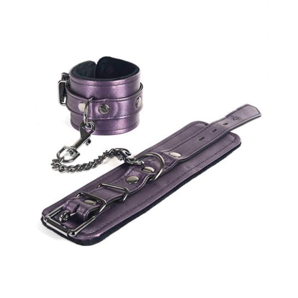 Spartacus Galaxy Legend Faux Leather Ankle Restraints Purple - Ankle Cuffs