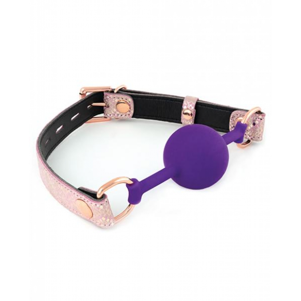 Spartacus Silicone Gag Leather Microfiber Lining Pink - Ball Gags