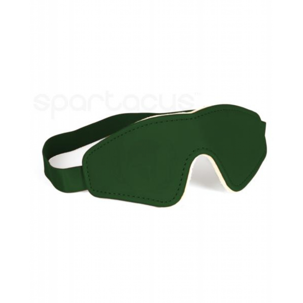 Spartacus Pu Blindfold W/plush Lining - Green - Blindfolds