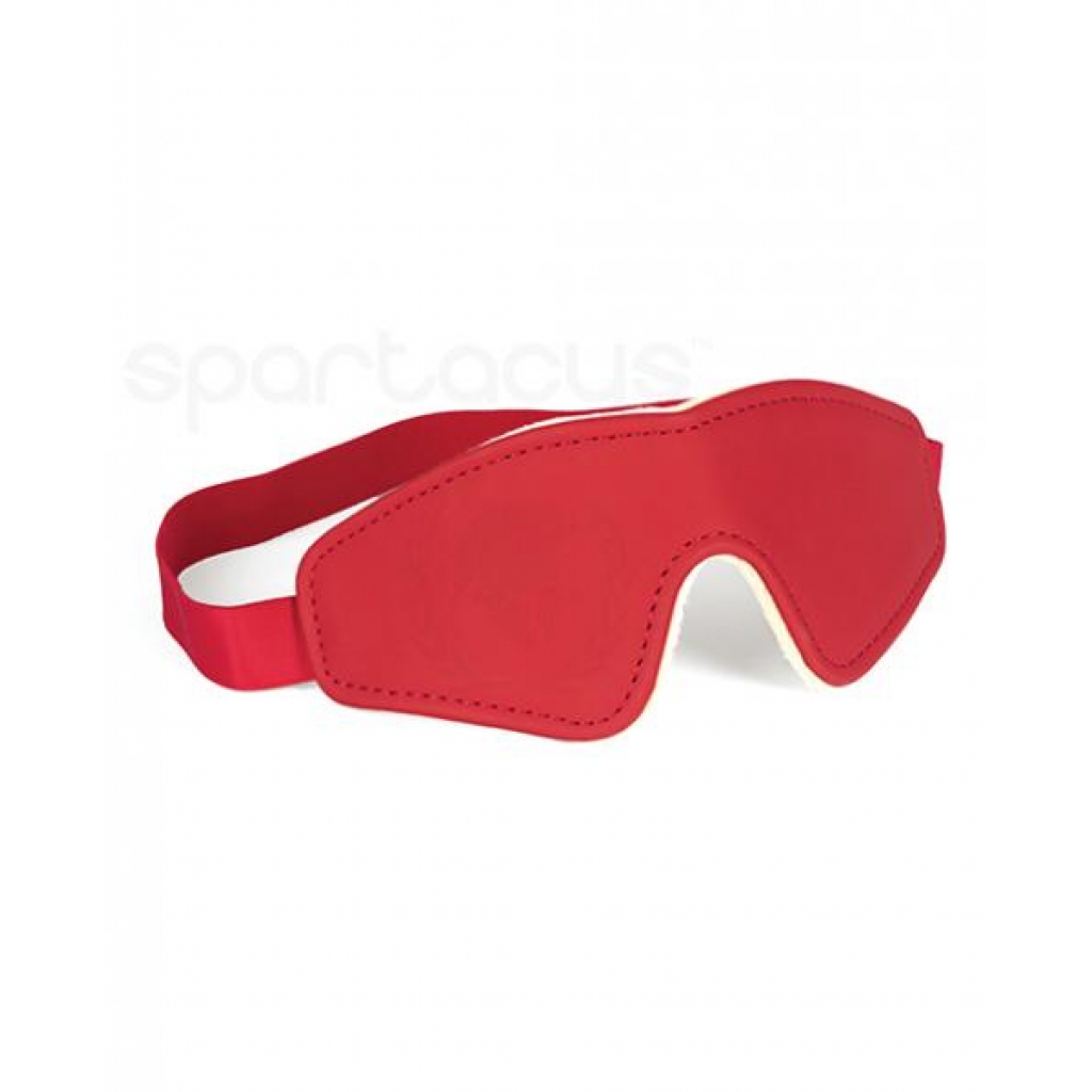 Spartacus Pu Blindfold W/plush Lining - Red - Blindfolds