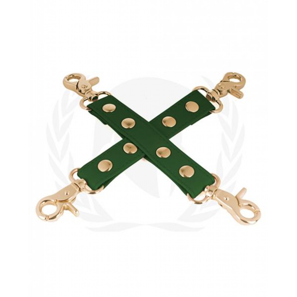 Spartacus Pu Hog Tie W/gold Hardware - Green - Hogties