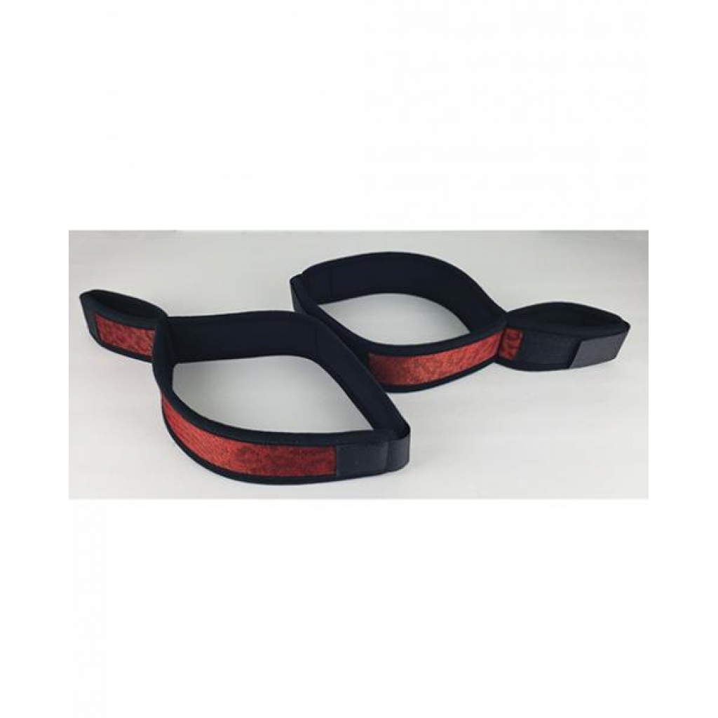 Spartacus Wrist To Thigh Cuffs - Neoprene Red - Ankle Cuffs