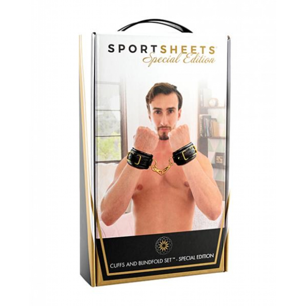 Sportsheets Cuffs & Blindfold Set - Special Edition - BDSM Kits