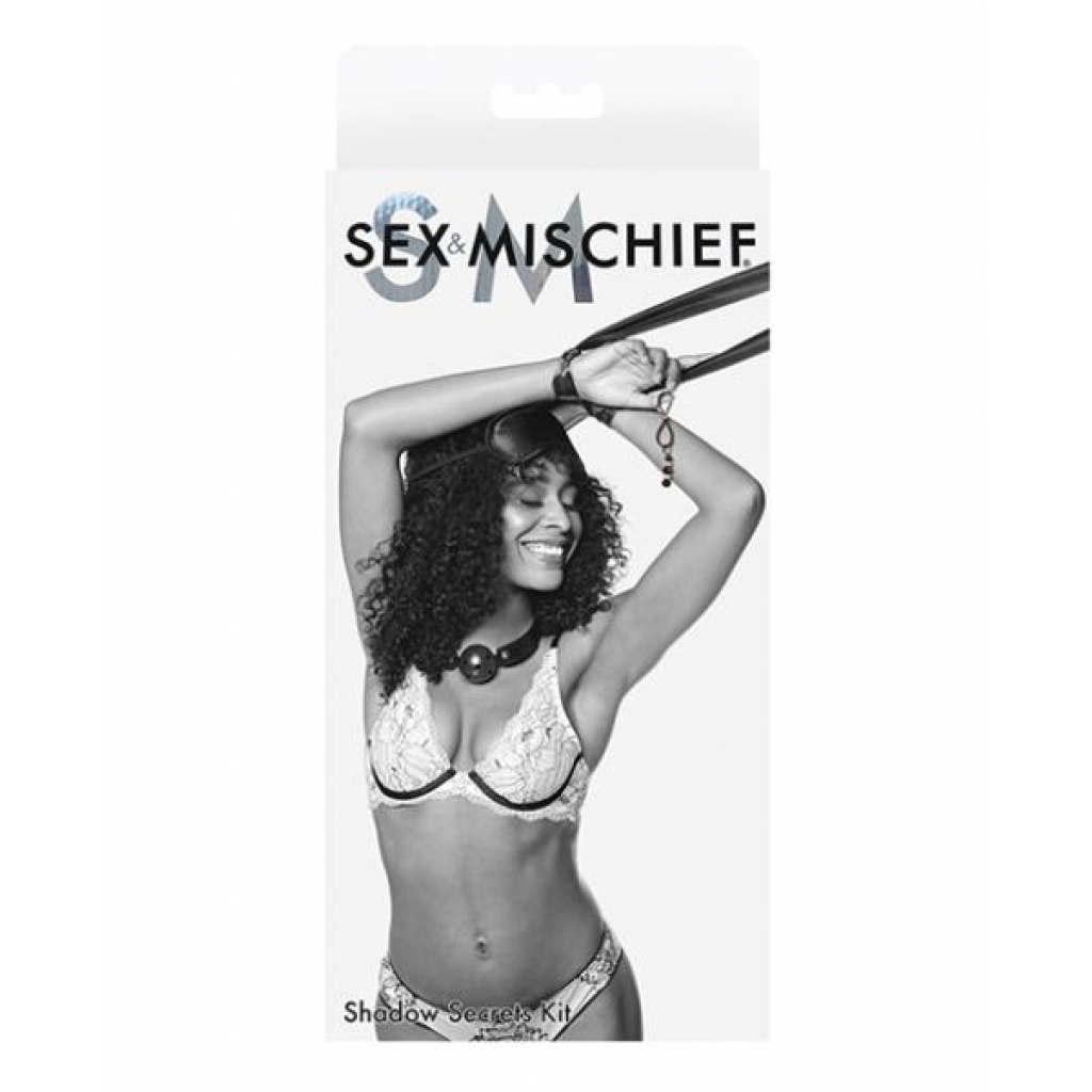 Sex & Mischief Shadow Secrets Kit - Black - BDSM Kits