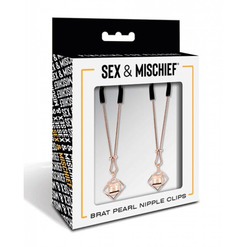 Sex & Mischief Brat Pearl Nipple Clips - Nipple Clamps