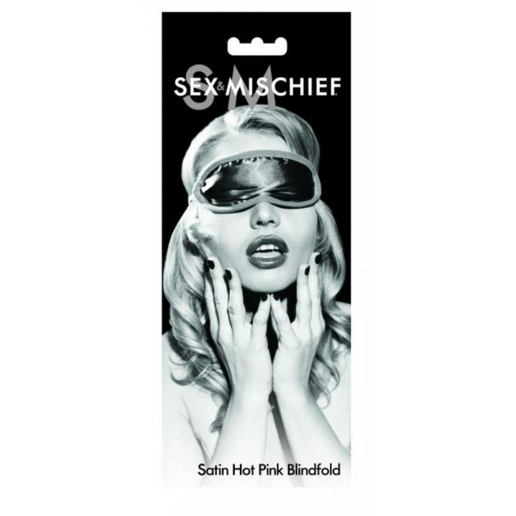 Sex & Mischief satin blindfold - hot pink - Blindfolds