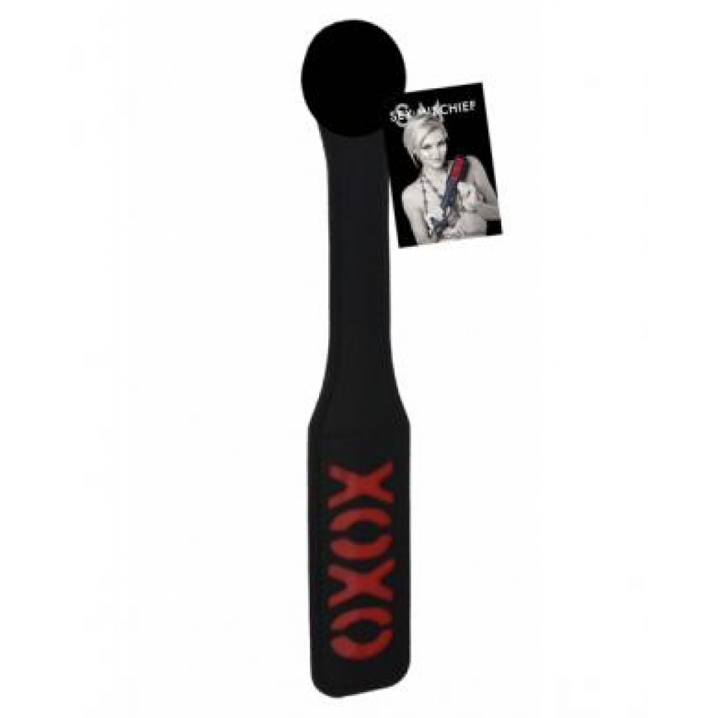 Sex And Mischief XOXO Paddle Black 12 Inches - Paddles