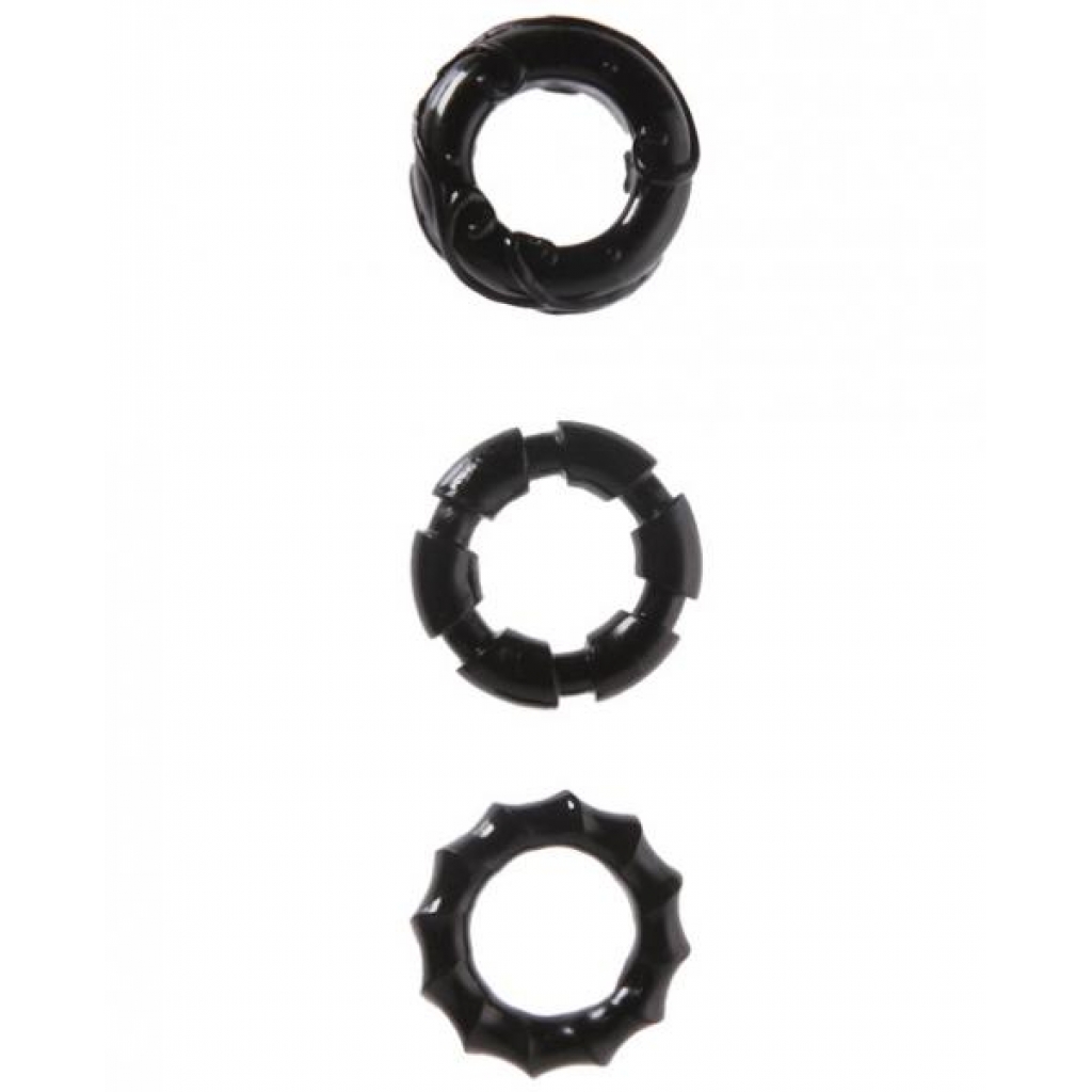 Malesation Stretchy Cock Rings 3 Pack - Cock Ring Trios