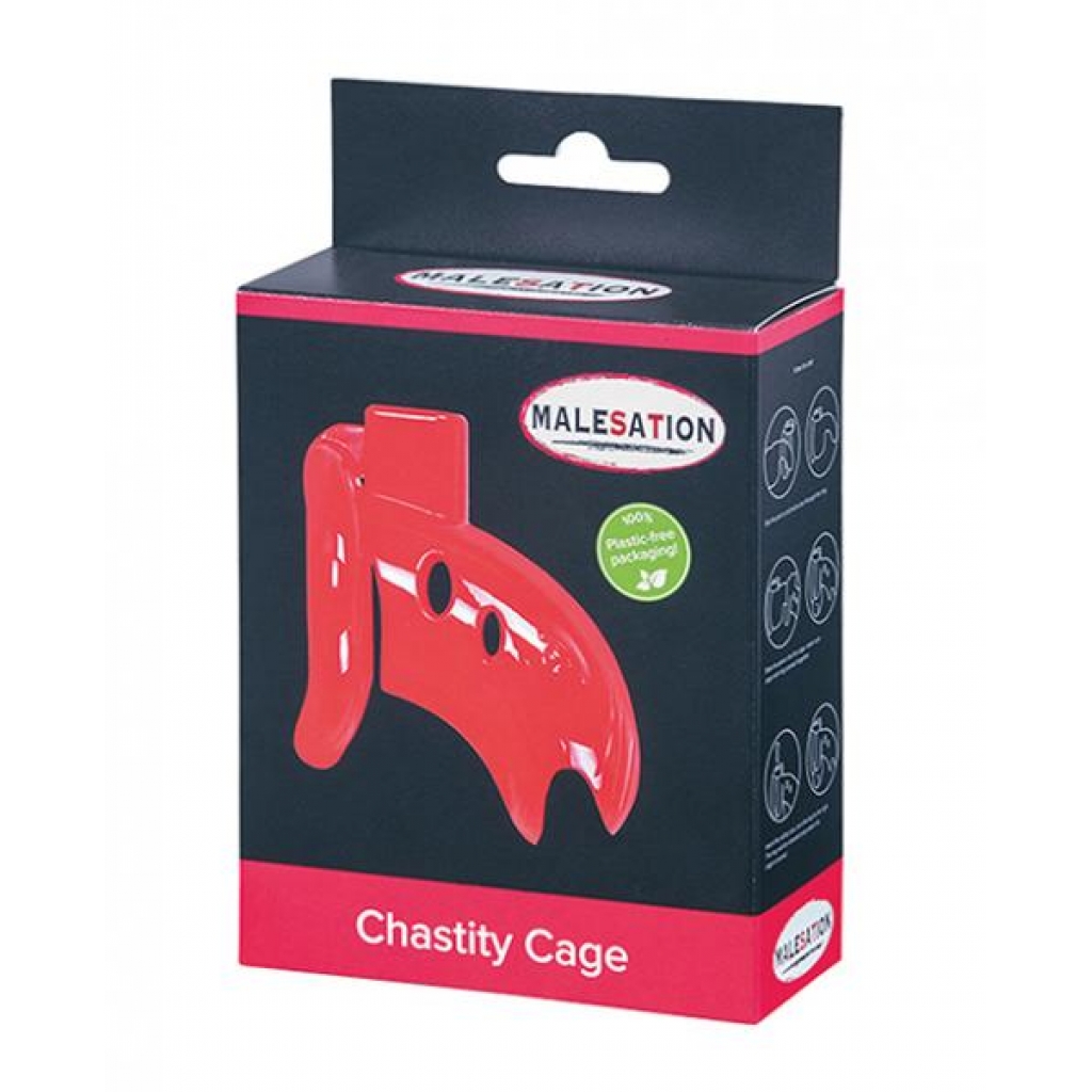 Malesation Chastity Cage - Red - Chastity & Cock Cages