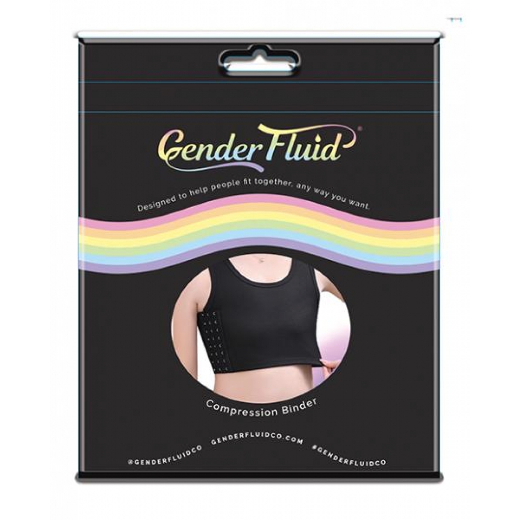 Gender Fluid Chest Compression Binder  - M Black - Transgender Wear