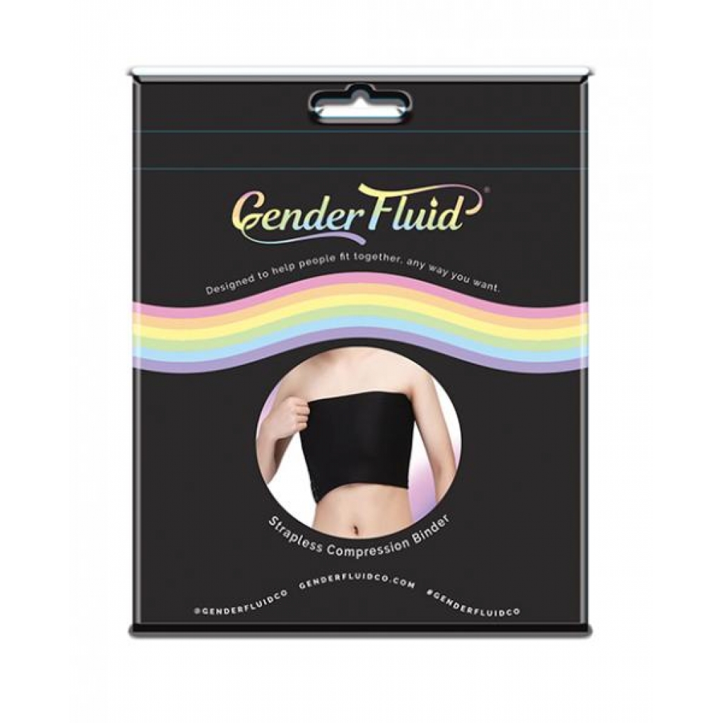 Gender Fluid Strapless Chest Compression Binder - M Black - Transgender Wear