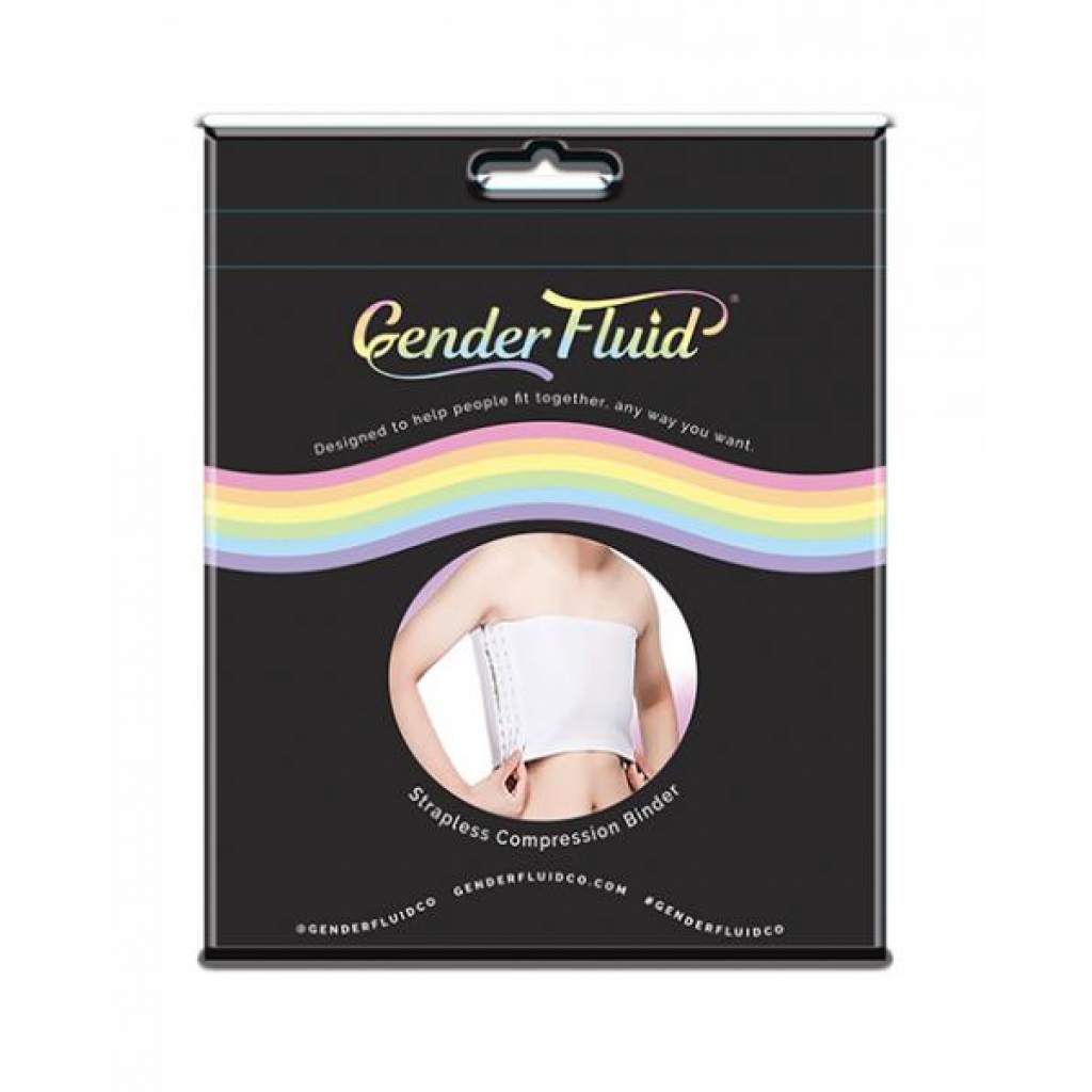 Gender Fluid Strapless Chest Compression Binder - Medium White