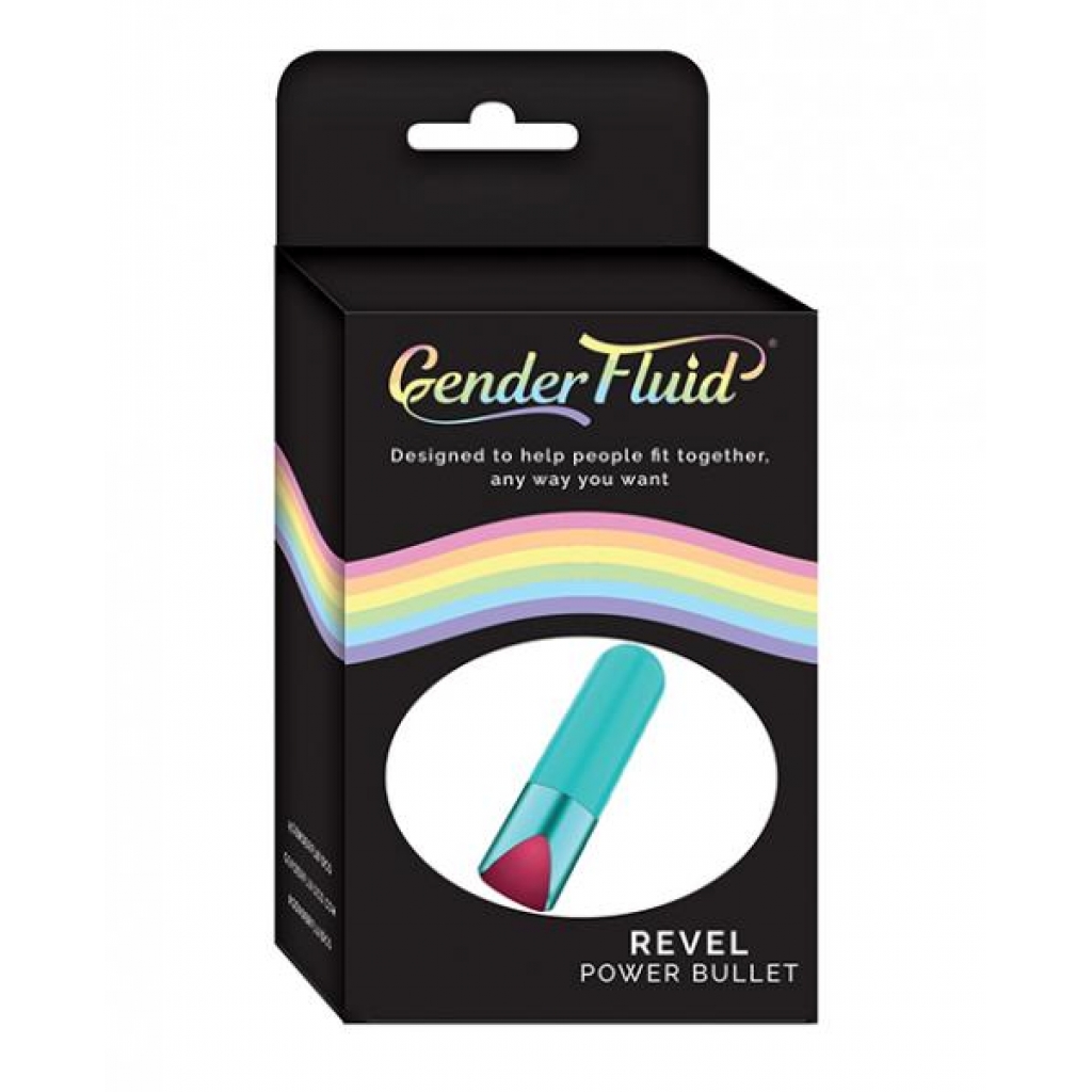 Gender Fluid Revel Power Bullet - Aqua - Bullet Vibrators