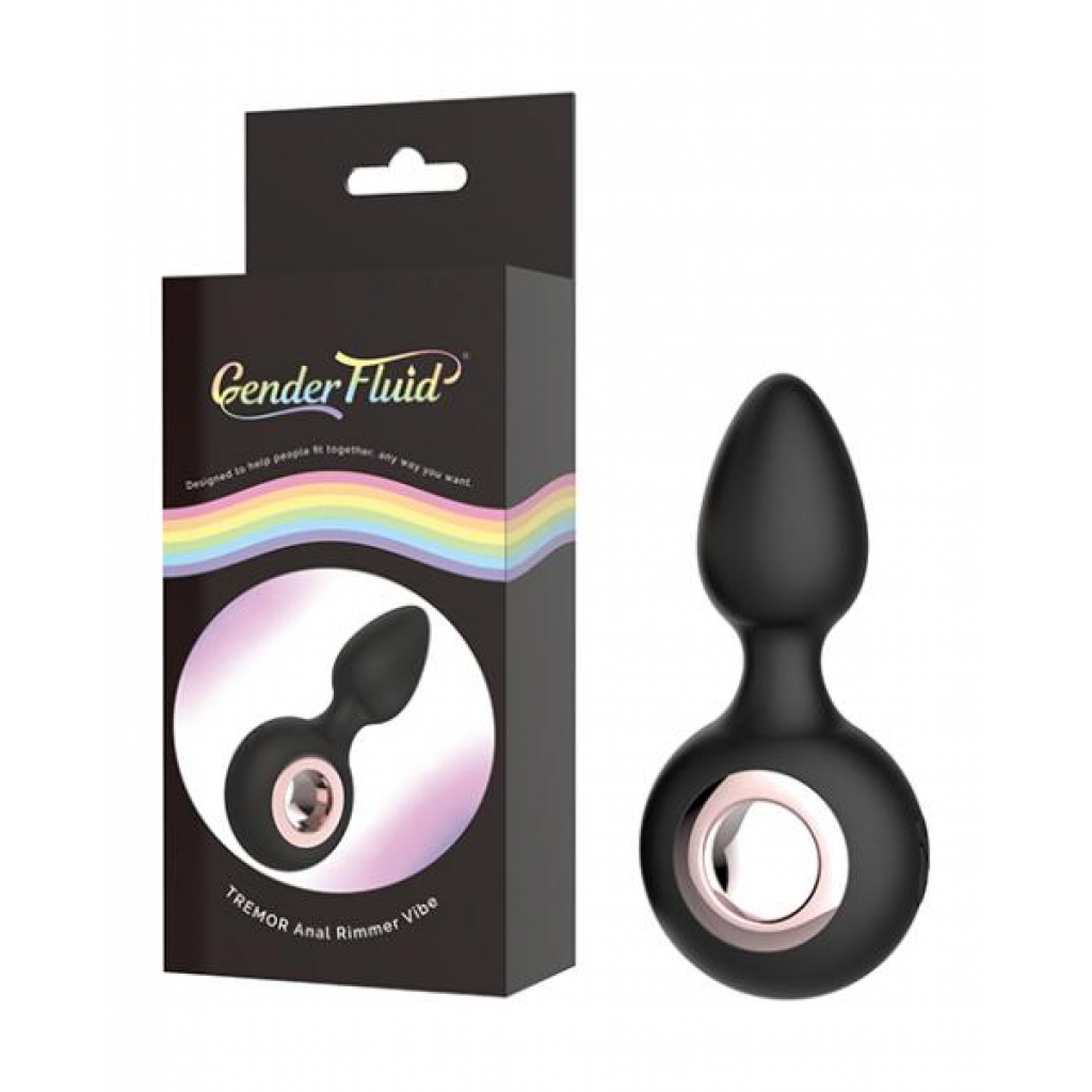 Gender Fluid Tremor Ring Plug Anal Vibe - Black - Anal Probes