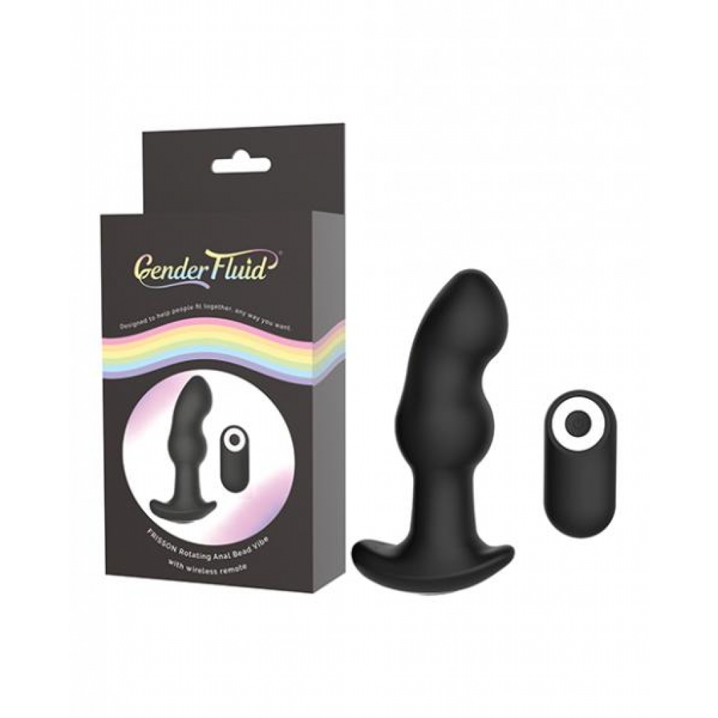 Gender Fluid Frission Anal Vibe W/remote - Black - Prostate Massagers